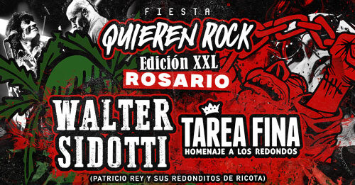 Quieren Rock: Walter Sidotti y Tarea Fina llegan a Rosario con una noche a puro rock